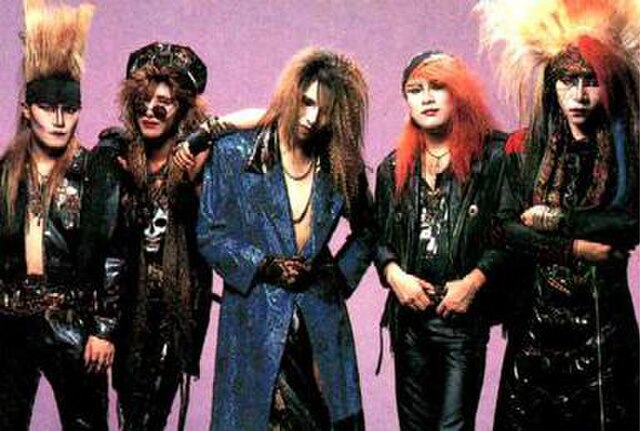 X circa 1990: Toshi, Taiji, Yoshiki, Pata, Hide