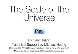 <i>The Scale of the Universe</i> Interactive online visualization tool
