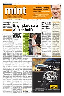 <i>Mint</i> (newspaper) Indian financial daily newspaper