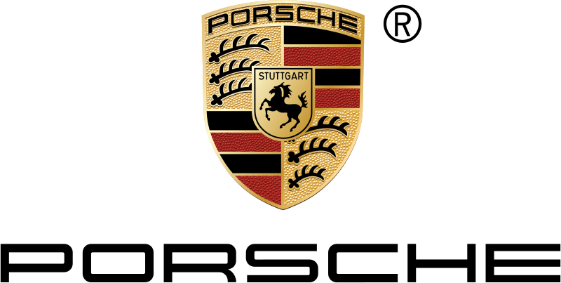 porsche logo black background