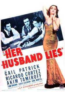 <i>Her Husband Lies</i> 1937 drama film by Edward Ludwig