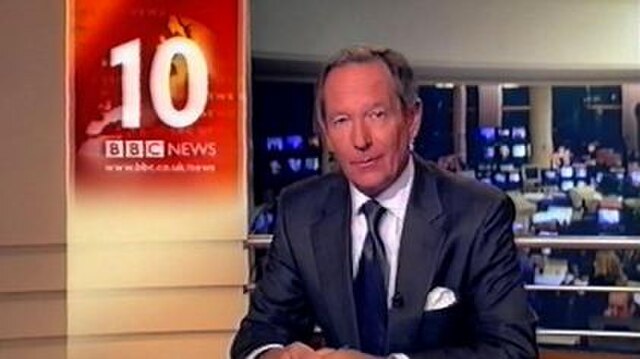 Michael Buerk presenting in 2000