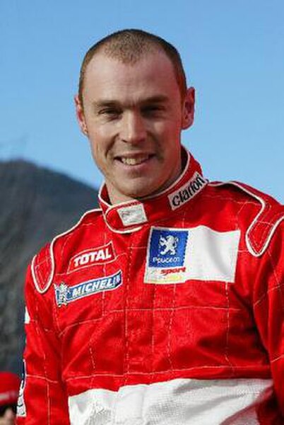 Richard Burns in 2003, with Peugeot Sport