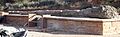 Fossil log displayed at Escalante Petrified Forest State Park, Utah. This 50 foot (15 m) log is one of the longest known from the Morrison Formation