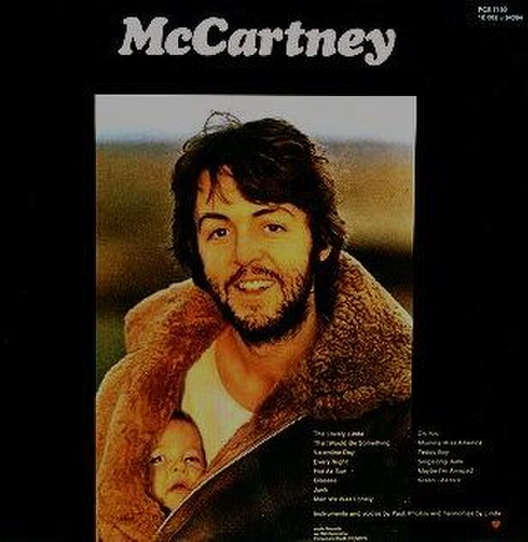 Back cover of the McCartney album; photo by Linda McCartney