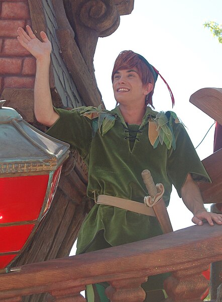 Cast member as Peter Pan in Disneyland Paris