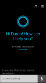 Cortana on Windows Phone 8.1 Cortana WP8.1.png