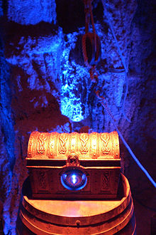 The Dead Man's Chest in Dead Man's Grotto, part of Pirate's Lair on Tom Sawyer Island Davy Jones Chest DMG.jpg
