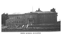 Easley High School Auditorium in the 1920s Easley High School 1925.jpg