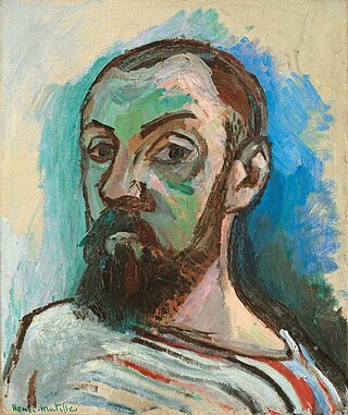 <i>Self-Portrait in a Striped T-shirt</i> 1906 painting by Henri Matisse