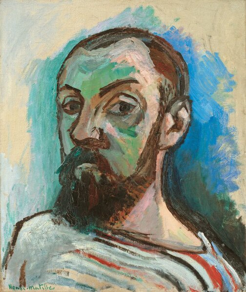 File:Henri Matisse Self-Portrait in a Striped T-shirt (1906).jpg