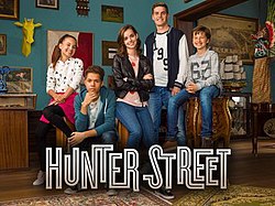 Season 1 cast of Hunter Street with title card