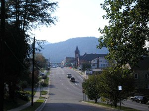 Looking down Main Street in Marion