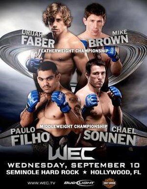 The poster for WEC 36: Faber vs. Brown