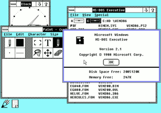 Windows 2.1x 16-bit Microsoft Windows GUI-based operating environment