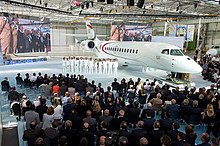 Falcon 5X roll-out on 2 June 2015 Dassault Falcon 5X roll-out.jpg