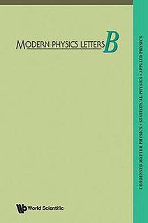 <i>Modern Physics Letters B</i> Academic journal