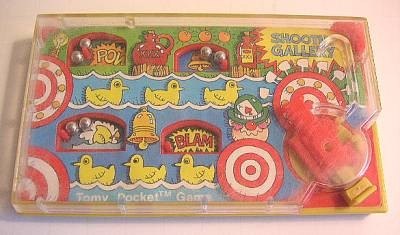 The Tomy Pocket Game Shooting Gallery was manufactured in 1978.