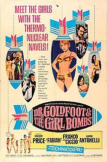 <i>Dr. Goldfoot and the Girl Bombs</i> 1966 film directed by Mario Bava