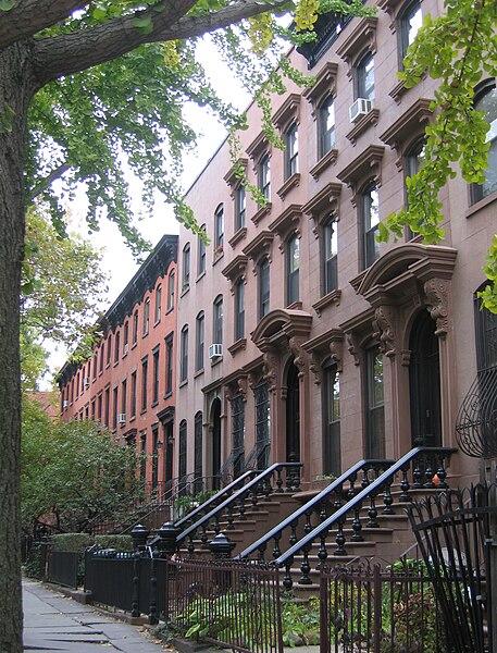 Row houses on Carlton Avenue in Prospect Heights