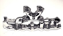 Edelbrock's first commercial product: The Slingshot manifold Edelbrock-Slingshot-manifold.jpg