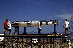 Miniature Saturn V rocket for From the Earth to the Moon. Fettm-9.jpg