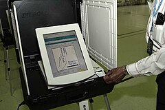 A Diebold DRE voting machine used in Maryland 2004.