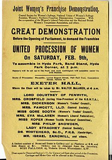 Mud March (suffragists) 1907 demonstration by suffragists in London