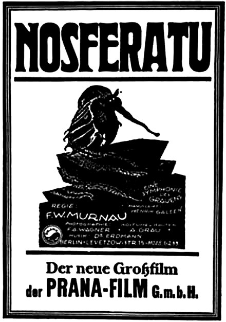 A promotional poster for the 1922 film Nosferatu.