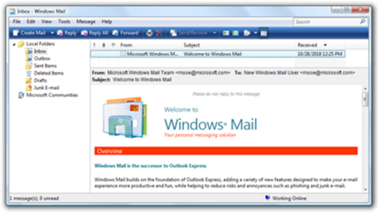 Почта Windows Vista. Windows Vista e-mail. Почта виндовс Виста где файлы. Mail Windows 12.