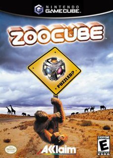 ZooCube is a puzzle video game developed by PuzzleKings and released in 2002 by Acclaim Entertainment. It was the first puzzle game for the Nintendo Gamecube. It was also released for Sony PlayStation 2 in 2006 by Midas Interactive Entertainment.
