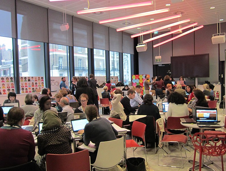 File:100 Women editathon at BBC Broadcasting House.JPG