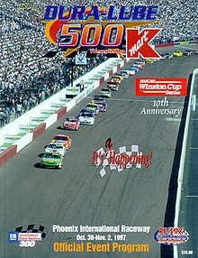 The 1997 Dura Lube 500 program cover.