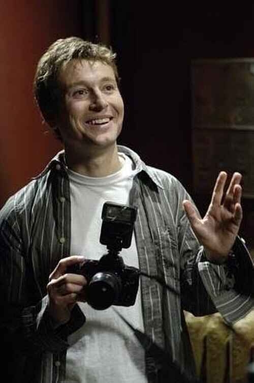 Whannell filming Saw III in 2006