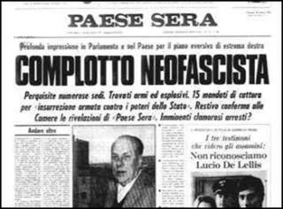 <i>Golpe Borghese</i> Failed Italian coup detat
