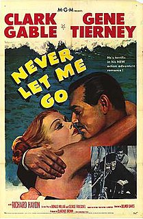 <i>Never Let Me Go</i> (1953 film) 1953 film by Delmer Daves