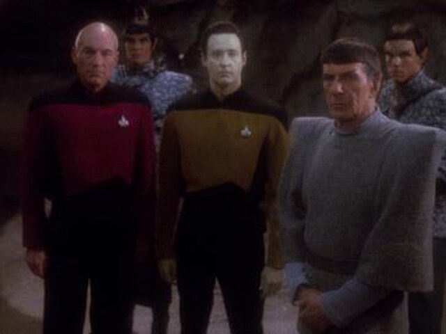 Picard and Data with Spock on Romulus