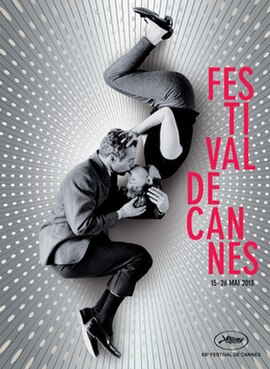 Official poster of the 66th Cannes Film Festival featuring a photo of Paul Newman and Joanne Woodward during the shooting of the film A New Kind of Lo