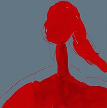 Cover art adaption of a Louise Bourgeois drawing from her series Les têtes bleues et les femmes rouges