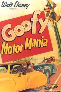 <i>Motor Mania</i> 1950 animated short film starring Goofy