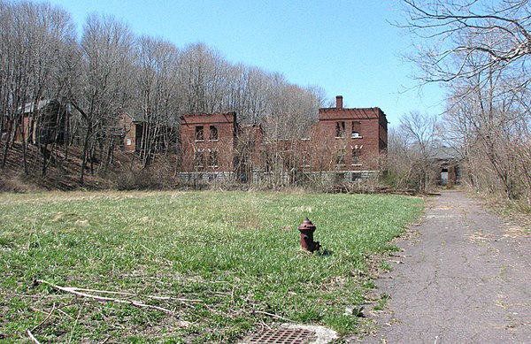 The parade ground and the ruined Administration Bldg.