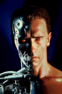 Arnold Schwarzenegger as the Terminator (Model 101), in the promotional art of Terminator 2: Judgment Day T-800 (Model 101).png