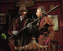 The Doctor (Tom Baker) and Professor Litefoot (Trevor Baxter) Talons of Weng Chiang.png