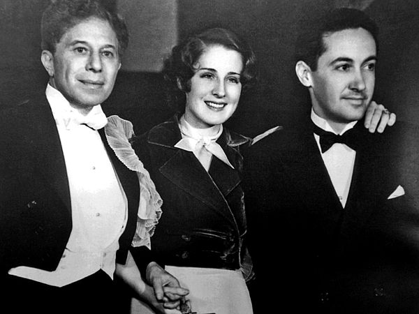 Sid Grauman, Norma Shearer, and Thalberg, 1932