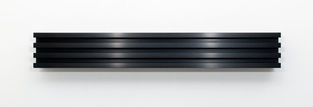 Donald Judd, Untitled, 1991, Anodized color on extruded aluminum, 5+7⁄8 x 41+3⁄8 x 5+7⁄8 inches (15 x 105 x 15 cm)