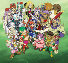 The extended cast of Grandia, including main and supporting characters. Grandiacast.png