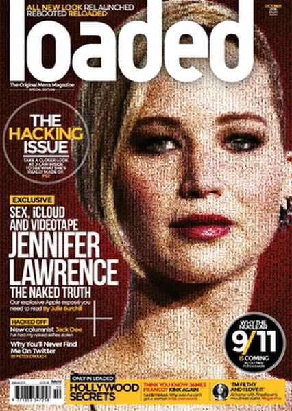 Cover of the October 2014 issue, featuring Jennifer Lawrence