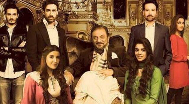 Main cast of Diyar-e-Dil, from left to right: Wali Suhaib Khan, Suhaib Bakhtiyar Khan, Arjumand Suhaib Khan, Bakhytiyar Khan (middle), Ruhi Behroze Kh