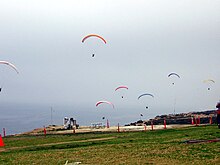 Paragliders in the air at Torrey Pines Gliderport Paragliding3.jpg