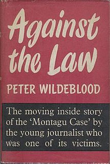 Peter Wildeblood British writer and gay rights campaigner